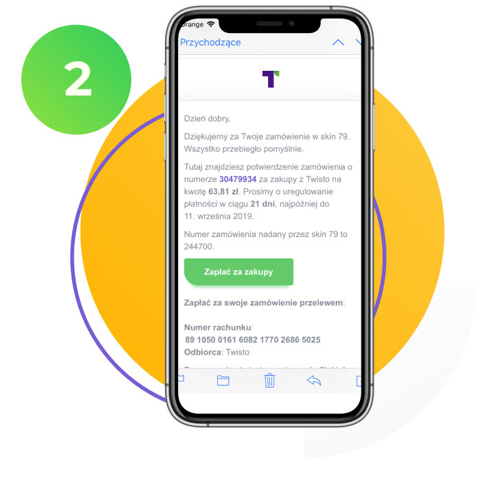 2. Odbierz maila od Twisto